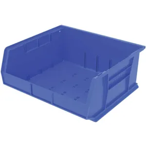 AKRO-MILS 30250BLUE Hang/Stack Bin, 7 Inch Height, 16-1/2 Inch Width, 14-3/4 Inch Length, Blue | AC3TRT 2W780