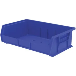 AKRO-MILS 30255BLUE Hang/Stack Bin, 5 Inch Height, 16-1/2 Inch Width, 10-7/8 Inch Length, Blue | AC3EAJ 2RV90