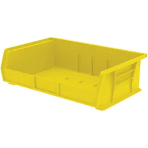 AKRO-MILS 30255YELLO Hang/Stack Bin, 5 Inch Height, 16-1/2 Inch Width, 10-7/8 Inch Length, Yellow | AC3EAG 2RV88