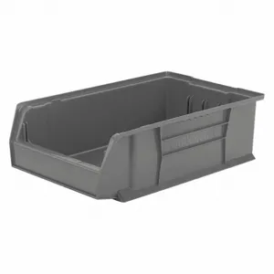 AKRO-MILS 30280GREY Super Size Bin, 20 x 12 3/8 x 6 Inch Size, Gray, Stackable, 200 lb Load Capacity | CJ3PDD 45MV69