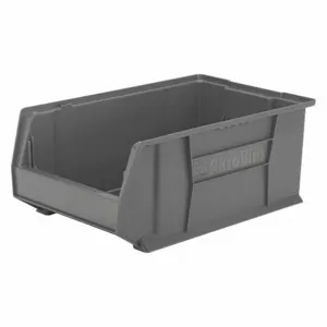 AKRO-MILS 30281GREY Super Size Bin, 20 x 12 3/8 x 8 Inch Size, Gray, Stackable, 200 lb Load Capacity | CJ3PDF 45MV70