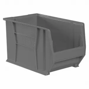 AKRO-MILS 30282GREY Super Size Bin, 20 x 12 3/8 x 12 Inch Size, Gray, Stackable, 200 lb Load Capacity | CJ3PDQ 45MV71