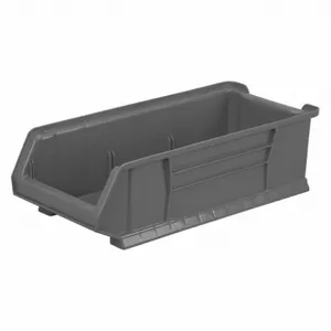 AKRO-MILS 30286GREY Super Size Bin, 23 7/8 x 11 x 7 Inch Size, Gray, Stackable, 200 lb Load Capacity | CJ3PDK 45MV74