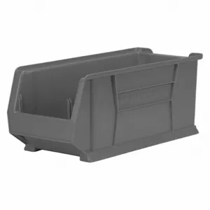 AKRO-MILS 30287GREY Super Size Bin, 23 7/8 x 11 x 10 Inch Size, Gray, Stackable, 300 lb Load Capacity | CJ3PDP 45MV75