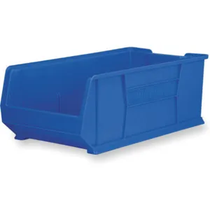 AKRO-MILS 30293BLUE Super Size Bin, 29-7/8 Inch Length, 16-1/2 Inch Width, 11 Inch Height, Blue | AC9DQG 3FWA8