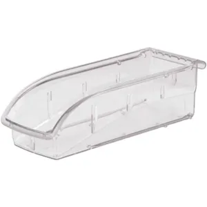 AKRO-MILS 305A5 Hang And Stack Bin, 10-7/8 Inch Length, 4-1/8 Inch Width, 3-1/4 Inch Height, Clear | AE8XMW 6GDL7