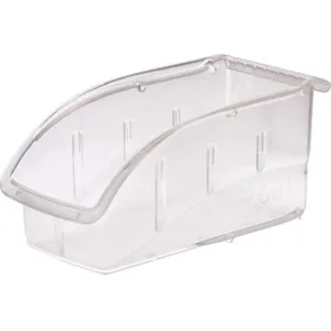 AKRO-MILS 305B1 Hang And Stack Bin, 10-7/8 Inch Length, 5-1/2 Inch Width, 5-1/4 Inch Height, Clear | AE8XMY 6GDL9