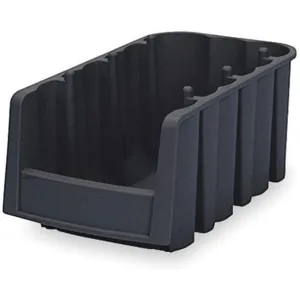 AKRO-MILS 30716BLACK Stack And Nest Bin, 11-7/8 Inch Length, Black | AC9NUC 3HRZ9