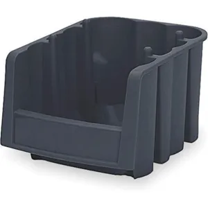 AKRO-MILS 30796BLACK Stack And Nest Bin, 8-7/8 Inch Length, Black | AC9NUB 3HRZ8