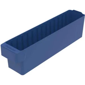 AKRO-MILS 31148BLU Drawer Bin, 18 Inch Length, 3-3/4 Inch Width, 4-5/8 Inch Height, Blue | AA2AEX 10A147