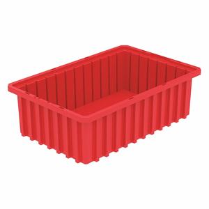 AKRO-MILS 33165RED Divider Box, 0.39 cu. ft., 16 1/2 x 10 7/8 x 5 Inch Size, Red, Polymer, 7 Long Divider | CJ2AMP 45YM57