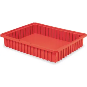 AKRO-MILS 33224RED Divider Box, 22-3/8 Inch Length, 17-3/8 Inch Width, 4 Inch Height, Red | AC3DYT 2RV46