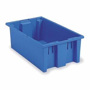 AKRO-MILS 35195BLUE Stack And Nest Container, 12.93 gal., 19 1/2 x 15 1/2 x 13 Inch Size, Blue, Stackable | CJ3MUL 5LA10