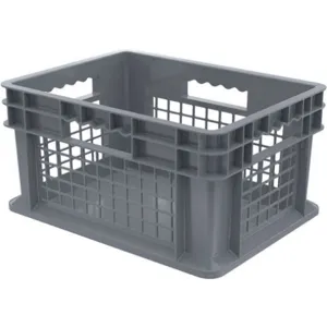 AKRO-MILS 37278GREY Container, 15-3/4 Inch Length, 11-3/4 Inch Width, 8-1/4 Inch Height, Gray | AE7JRA 5YN06