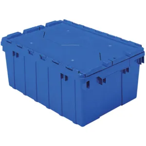 AKRO-MILS 39085BLUE Attached Lid Container, 8.5 Gallon, 21-1/2 Inch Length, 9 Inch Height, Blue | AE4JRF 5LA32