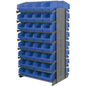 AKRO-MILS APRD080B Double Sided Pick Rack, 12 Inch Depth, 11-5/8 x 8-3/8 x 6 Inch Bin Size | AA2ADM 10A113