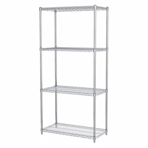 AKRO-MILS AWS741836SU Wire Shelving Unit, 18 Inch Sizex36 Inch Sizex74 Inch Size, 4-Shelf | CN8EGJ 50KM13