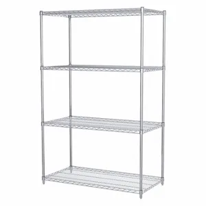 AKRO-MILS AWS742448SU Wire Shelving Unit, 24 Inch Sizex48 Inch Sizex74 Inch Size, 4-Shelf | CN8EGK 50KM19