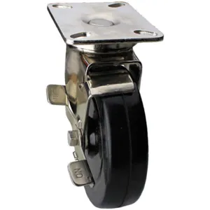 ALBION 02RR04151S001GN Swivel Plate Caster With Brake 200 Lb 4 Inch Diameter | AC6DUT 33H637