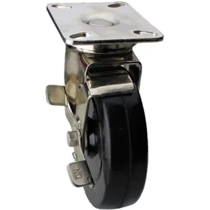 ALBION 02RR05151S001GN Swivel Plate Caster With Brake 240 Lb 5 Inch Diameter | AC6DVP 33H660