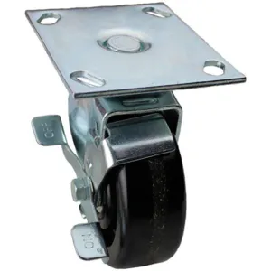 ALBION 02TM05101S002GN Swivel Plate Caster With Brake 450 Lb 5 Inch Diameter | AC6DWT 33H686