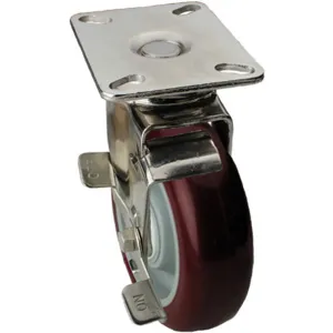 ALBION 02XA04151S001GN Swivel Plate Caster With Brake 375 Lb 4 Inch Diameter | AC6DXW 33H713