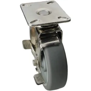 ALBION 02XS05151S001GN Swivel Plate Caster With Brake 300 Lb 5 Inch Diameter | AC6DVT 33H663