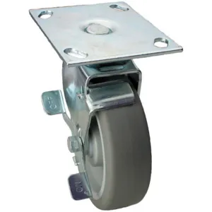 ALBION 02XS05128S003GN Swivel Plate Caster With Brake 300 Lb 5 Inch Diameter | AC6DYA 33H717