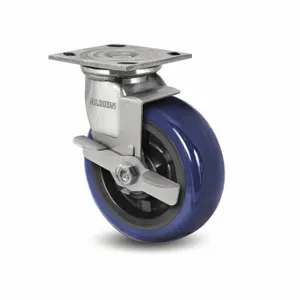 ALBION 05EG08201SFBD Caster, 8 Inch Dia, 9 1/2 Inch Height, Swivel With Face Brake, Swivel, Firm | CN8EVT 60RK98