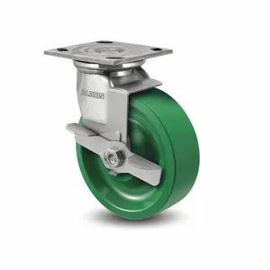 ALBION 05XI08201SFBD Caster, 8 Inch Dia, 9 1/2 Inch Height, Swivel With Face Brake, Swivel, Soft | CN8EWA 60RL78