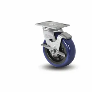 ALBION 16EG06201SFBA Caster, 6 Inch Dia, 7 1/4 Inch Height, Swivel With Face Brake | CN8ERB 60RM32