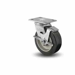 ALBION 16MD06201SFBA Caster, 6 Inch Dia, 7 1/4 Inch Height, Swivel With Face Brake | CN8ERJ 60RM46