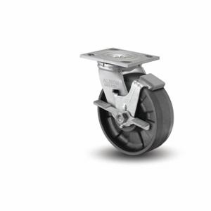 ALBION 16NG08201SFBA Caster, 8 Inch Dia, 9 1/2 Inch Height, Swivel With Face Brake, Swivel, Nylon | CN8EVY 60RM70