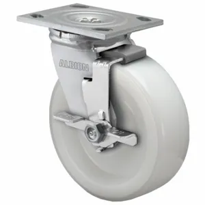 ALBION 16NW06201SFBA Caster, 6 Inch Dia, 7 1/4 Inch Height, Swivel With Face Brake, Swivel, Nylon | CN8ERR 60RM87