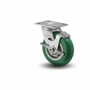 ALBION 16PM08228SFBA Caster, 8 Inch Dia, 9 1/2 Inch Height, Swivel With Face Brake, Swivel, Firm | CN8EYK 60RN47