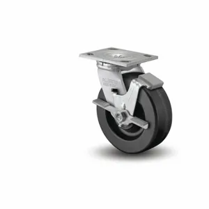 ALBION 16TM06201SFBA Caster, 6 Inch Dia, 7 1/4 Inch Height, Swivel With Face Brake, Swivel | CN8ERM 60RN85