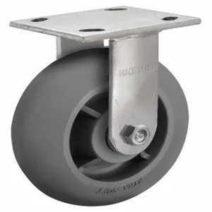 ALBION 16XR06201R Plate Caster, Rigid, 900 Lbs. Load Rating, 6 Inch Wheel Dia., Rubber | CH6HWU 55FE28