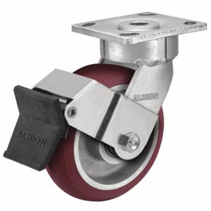 ALBION 18AX04228SFBE Maintenance-Free Plate Caster, 4 Inch Dia, 5 5/8 Inch Height | CN8EWC 60FD49