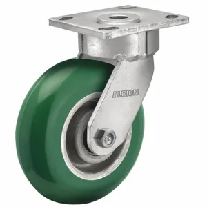 ALBION 18PM06228S Maintenance-Free Plate Caster, 6 Inch Dia, 7 1/2 Inch Height, Swivel Caster | CN8EXF 60FD86