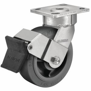 ALBION 18XS05229SFBE Maintenance-Free Plate Caster, 5 Inch Dia, 6 1/2 Inch Height | CN8EWN 60FD96