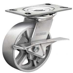 ALBION 62CA05201SCB62 Plate Caster, Swivel, 1300 Lbs. Load Rating, 5 Inch Wheel Dia., Iron | CH6KNV 55FE42