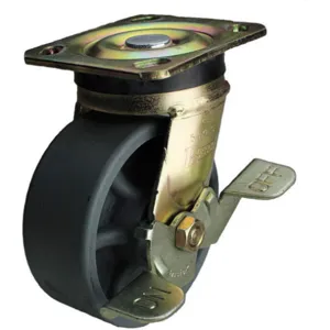 ALBION 930CA05201SBG Swivel Plate Caster With Brake 1000 Lb 5 Inch Diameter | AC6DWC 33H672