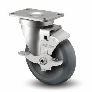 ALBION P2XA05031SF Plate Caster, 5 Inch Dia, 6 3/16 Inch Height, Swivel Caster With Brake | CN8FAM 60FD32