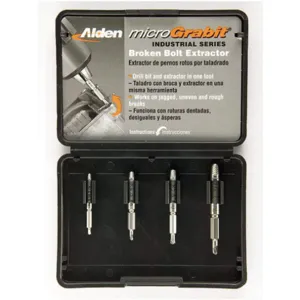 ALDEN 4507P Drill/extractor Set 4 Piece #5-1/4 Inch Cap | AD7EUN 4DZL2