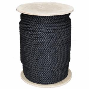 ALL GEAR AG3STN12600B Rope, 1/2 Inch Rope Dia, Black, 600 ft Rope Length, 792 Lb Working Load Limit, Twisted | CN8FGL 416P58