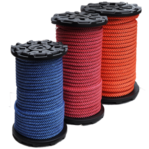 ALL GEAR AG3STP12150B Twisted Bull Rope, 3 Strand Twisted Polyester, 150 Ft. Length, Blue | CJ6PEN