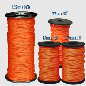 ALL GEAR AGTL22 Throw Lines, 8 Strand Braid HMPE, 2.2mm Dia., Safety Orange | CJ6PHV