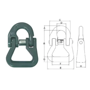 ALL MATERIAL HANDLING 10CWC16 Chain to Web Connecting Link, 5/8 Inch Trade Size | CL4YBD