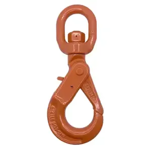 ALL MATERIAL HANDLING CRGX06 Swivel Self Locking Hook, Grade 100, 7/32-1/4 Inch Chain Size | CL4XHQ