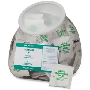 ALLEGRO SAFETY 0350-20 Eyewear Cleaning Wipe, Bucket | CD4UNY